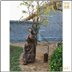 剪頭發人物銅雕塑 剪頭發人物銅雕塑