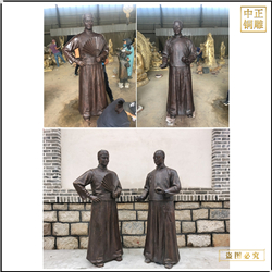 旅游景點古代人物銅雕擺件定做 旅游景點古代人物銅雕擺件定做