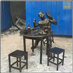 定做人物吃飯雕塑 定做人物吃飯雕塑