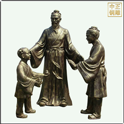 鑄銅孔融讓梨校園人物雕塑 鑄銅孔融讓梨校園人物雕塑