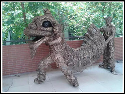 舞獅情景小品雕塑圖片 舞獅情景小品雕塑圖片